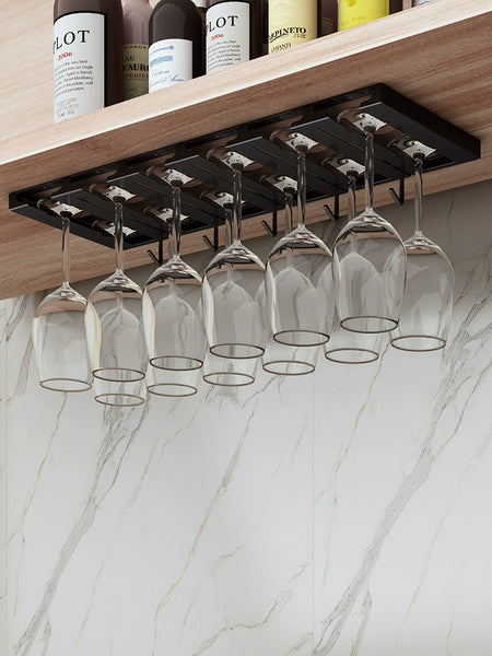 Stainless Steel Red Wine Glass Holder Upside down Hanging Goblet Storage Shelf Household Accessible Luxury High-Grade Ornaments Hanging Wine Cabinet