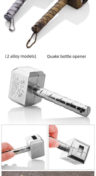 Creative Quake Magnetic Beer Bottle Opener Retro Hammer Soda Bottle Opener Screwdriver Fun Wine Opener