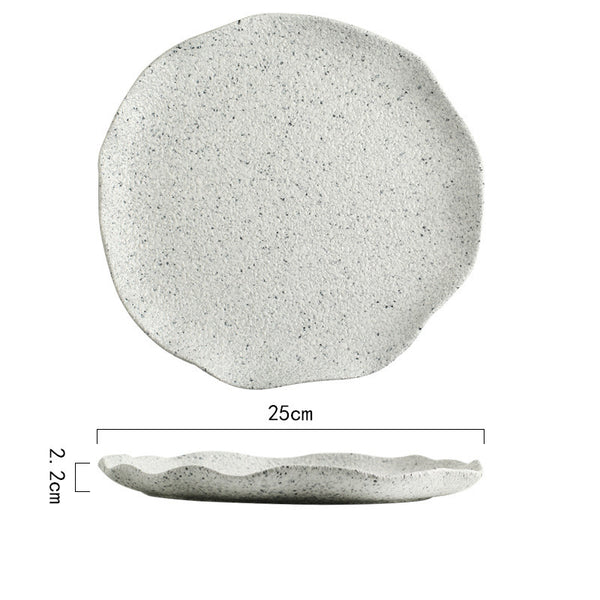 Leaf Edge Ceramic Plate Family Plate Dish Set