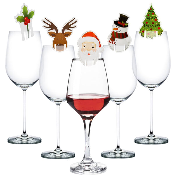 50pcs Wine Glass Christmas Paper Labels - Chefs Kitchen Basics