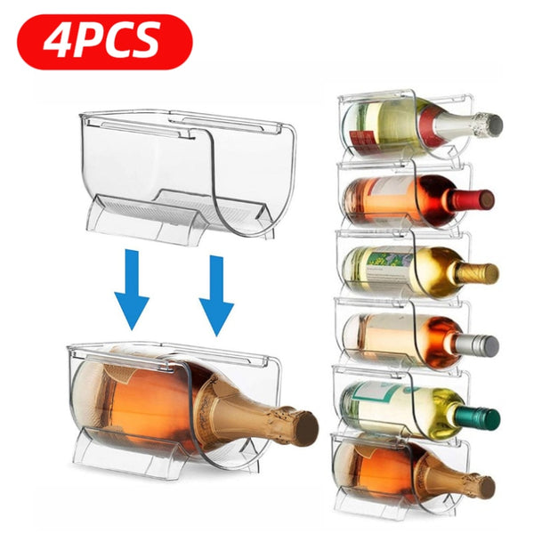 1/2/4Pcs Stackable Wine Rack