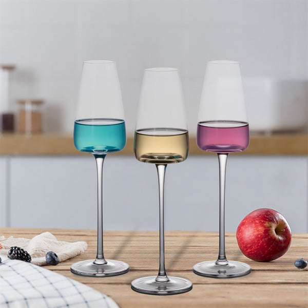 2pcs Goblet Wine Glass Kitchen Utensils Water Grap Champagne Glasses Bordeaux Wedding Party Birthday Gift Lead-Free Champagne - Chefs Kitchen Basics