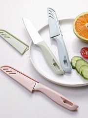 Fruit Knife Stainless Steel with Protective Case Melon/Fruit Peeler Knife Peeler Dormitory Portable Knife Household Kitchen