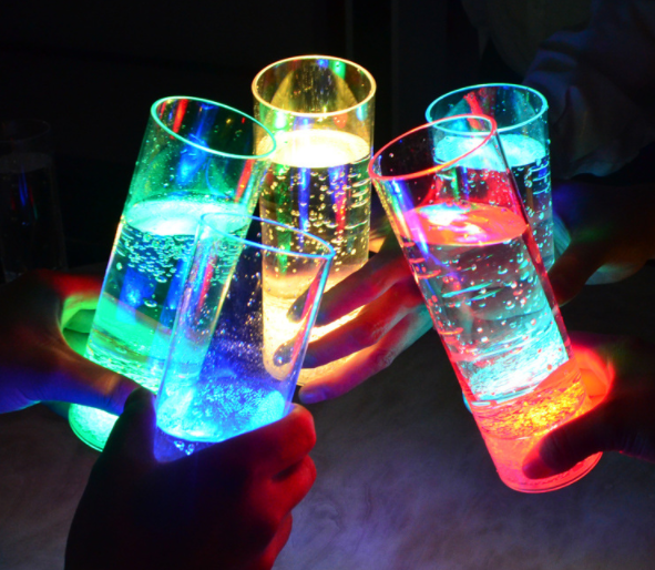 Pour Water Sensor LED Luminous Colorful Cups, Drink Cups, Banquet Atmosphere Decoration Props