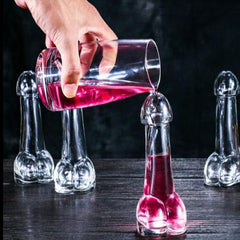 Transparent Novelty wine glass (Male) - Chefs Kitchen Basics